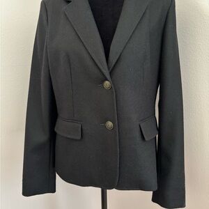 L.L. Bean Women's Classic Black Wool Blazer - Like-New!